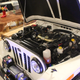 Having a lovely dinner with the off-road vehicle, as one does. Here’s what the Roxor looks like under the hood.